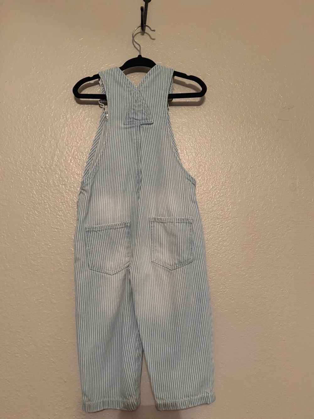 Zara denim Striped Overalls| 18M